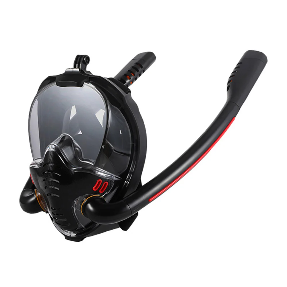 

Full Face Snorkel Mask Waterproof Anti-fog Anti-leak Lens Silicone Snorkeling Mask With Storage Bag