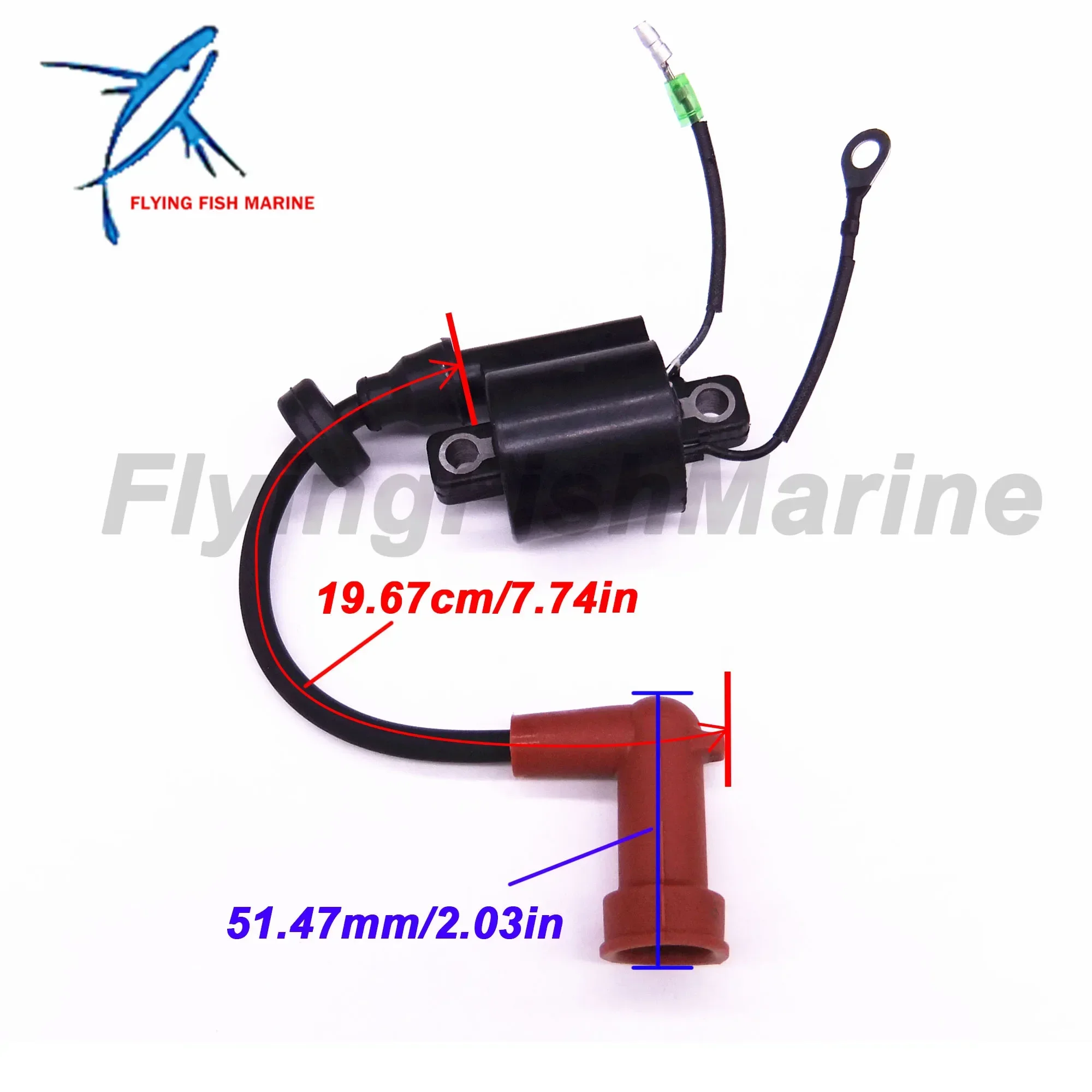 

Outboard Engine 66T-85570-00 Ignition Coil for Yamaha Enduro 40HP E40X 40XWT 2-Stroke Outboard Engine 1998-Newer