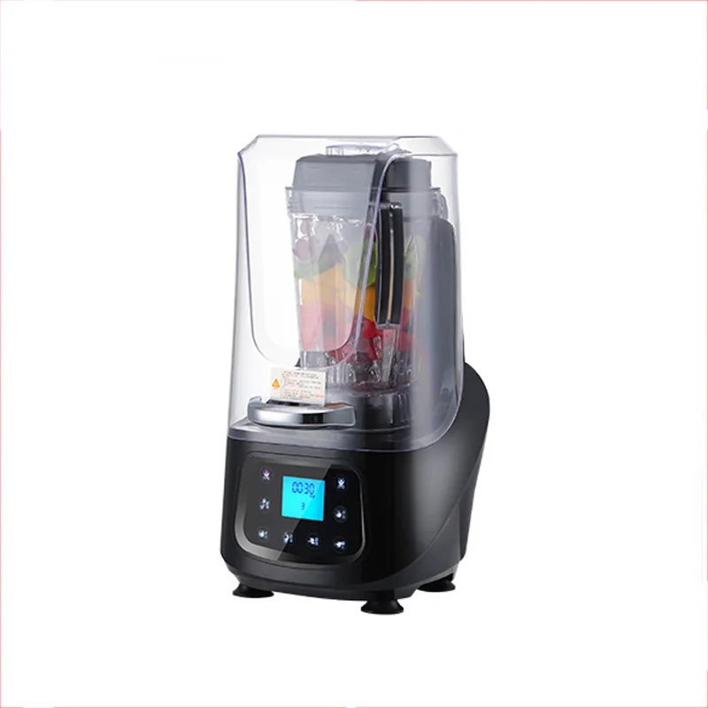 

plastic jar commercial blender high power 2200W 2L sound proof cover blender