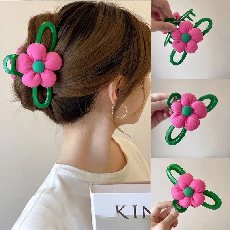 MXMB Novelty Hair Claw Flower Shark Clip Hairpin Grab Clip Hair Clip Hair Clamp Barrette Headwear for Best Gathering