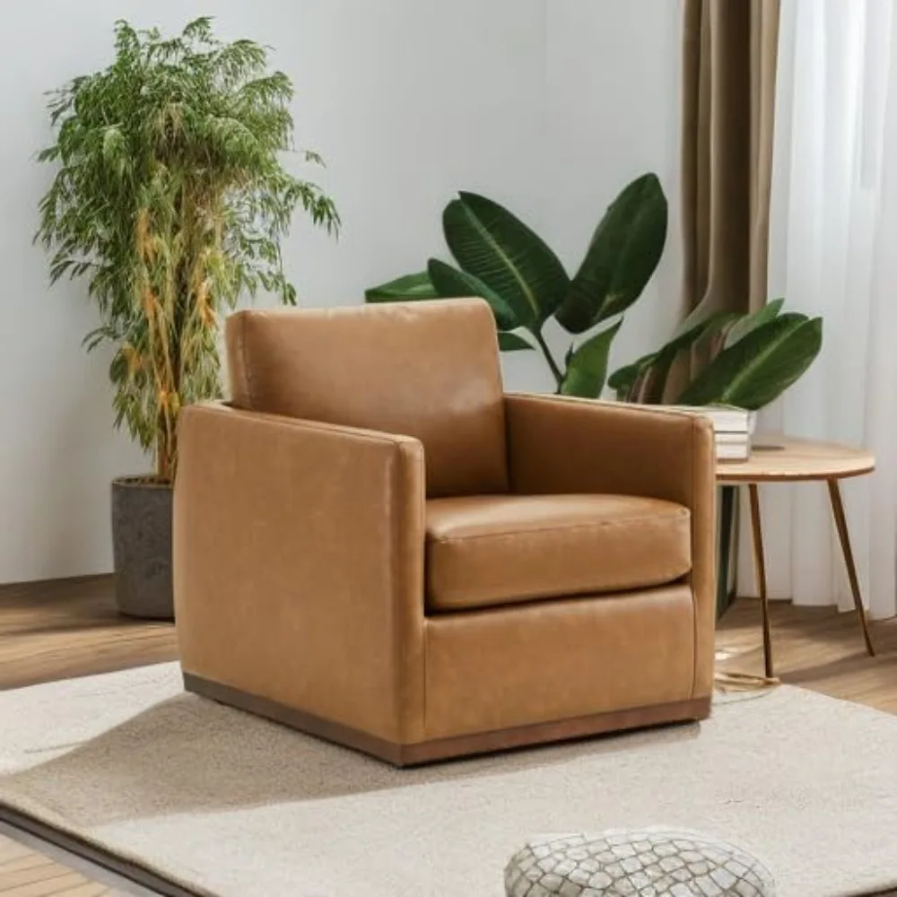 

Swivel Accent Chair w/comfy cushions, Mid Century Modern Arm Chair for Living Room and Bedroom