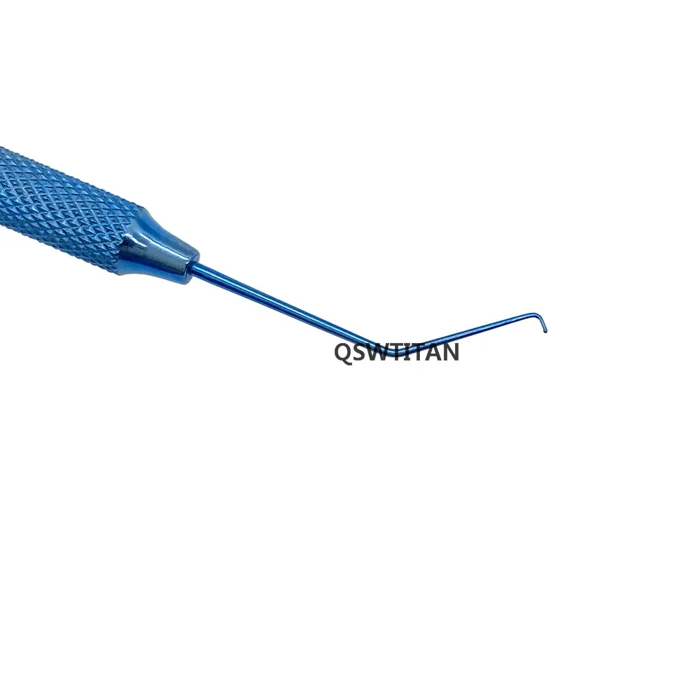 Ophthalmic lens Manipulator hook 125mm Double ended hook tool Titanium Double Eyelid hook Instrument
