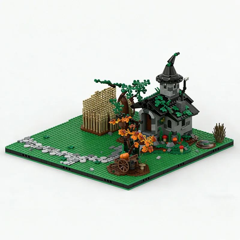 1968 PCS Urban Halloween Diorama MOC Customize Modular Building Block Model Design Technology Educational DIY Toy Birthday Gift
