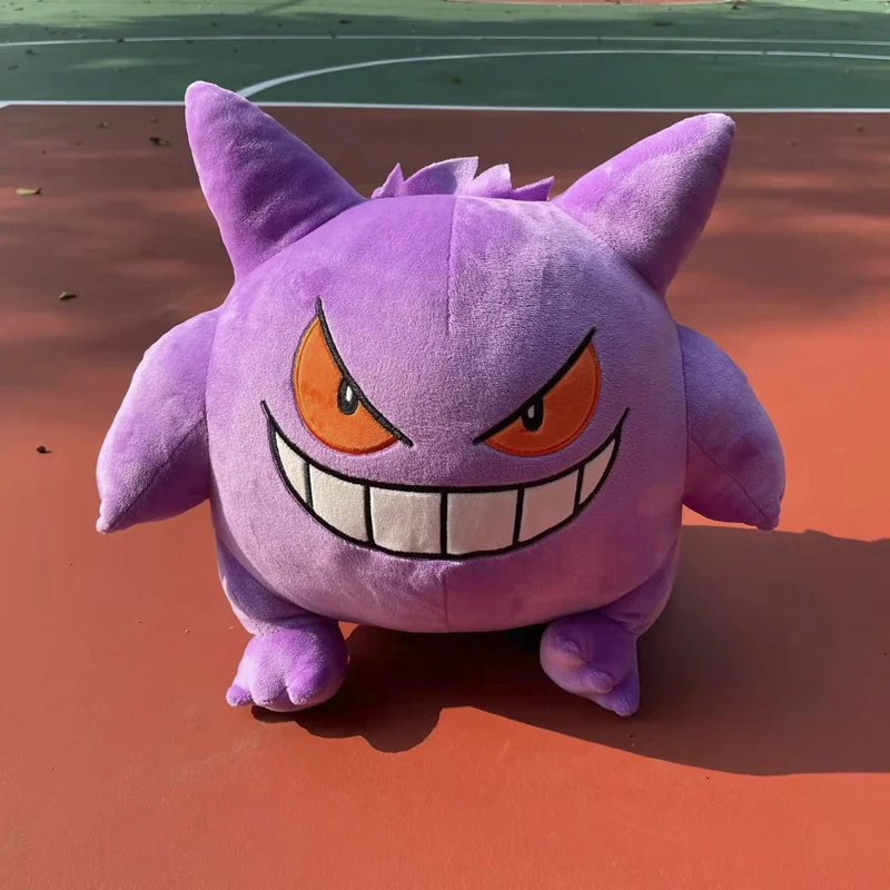 Pokémon Gengar Mochila de Pelúcia para Homens e Mulheres, Kawaii Bag, Celular, Saco De Armazenamento De Chaves, Bonito Schoolbag, Cosplay Props, Presentes de Aniversário para Crianças