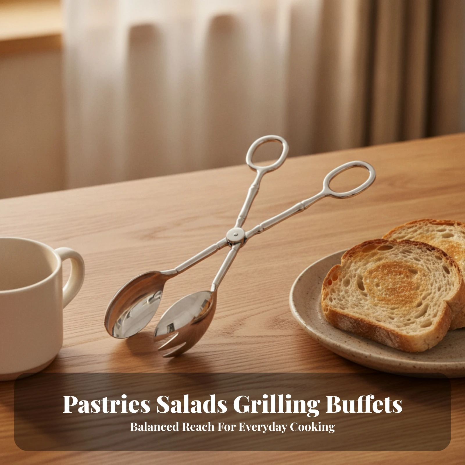 Serveertang met schaargreep, e - Home Cooking Utensils recensie en prijs