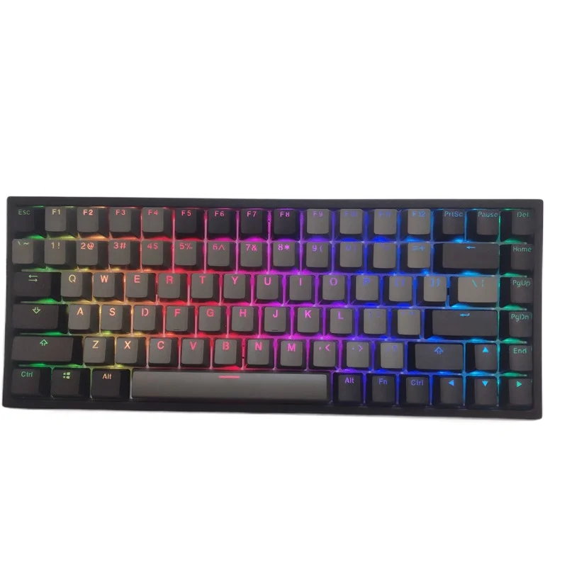 RGB Keycool 휴대용 블루투스 mini84 게이밍 키보드 핫스왑 기계식 키보드 게이터론 스위치 브라운 레드