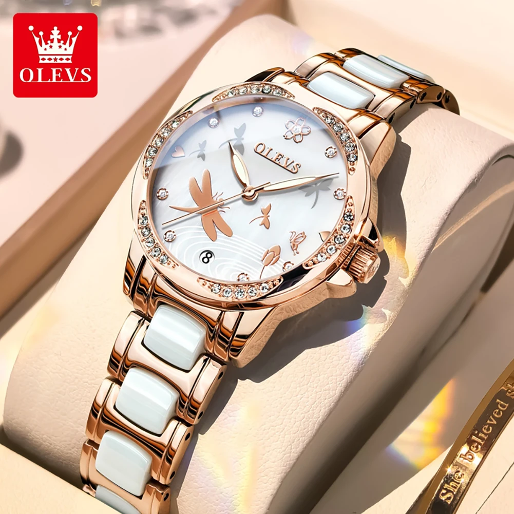 OLEVS 6610 Luxury Original elegant Ladies Watch Automatic Mechanical Watch Waterproof Luminous Watches For Women Gift Box Reloj