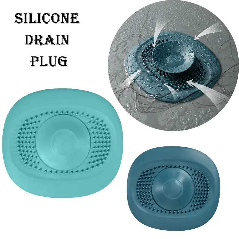 Upgrade Silicone Drain Stopper Anti Clogging Hair Catcher Mold Resistant Bath Kitchen Sink Shower Floor Drain Cover Durable