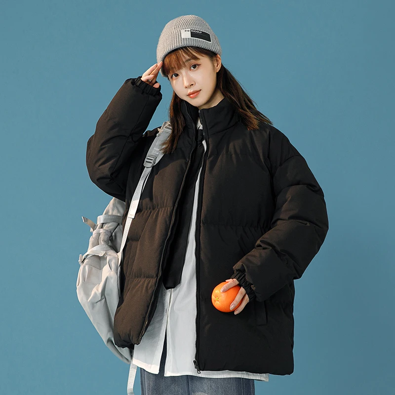 

Winter Clothes Women Thicken Parka Jacket Stand Collar Cotton Padded Jackets Korean Fashion Female Thicken Winter Coats Women