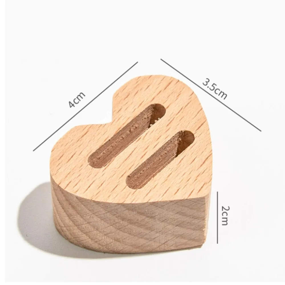 1PCS Beech Wood Ring Earrings Ear Stud Jewelry Display Stand