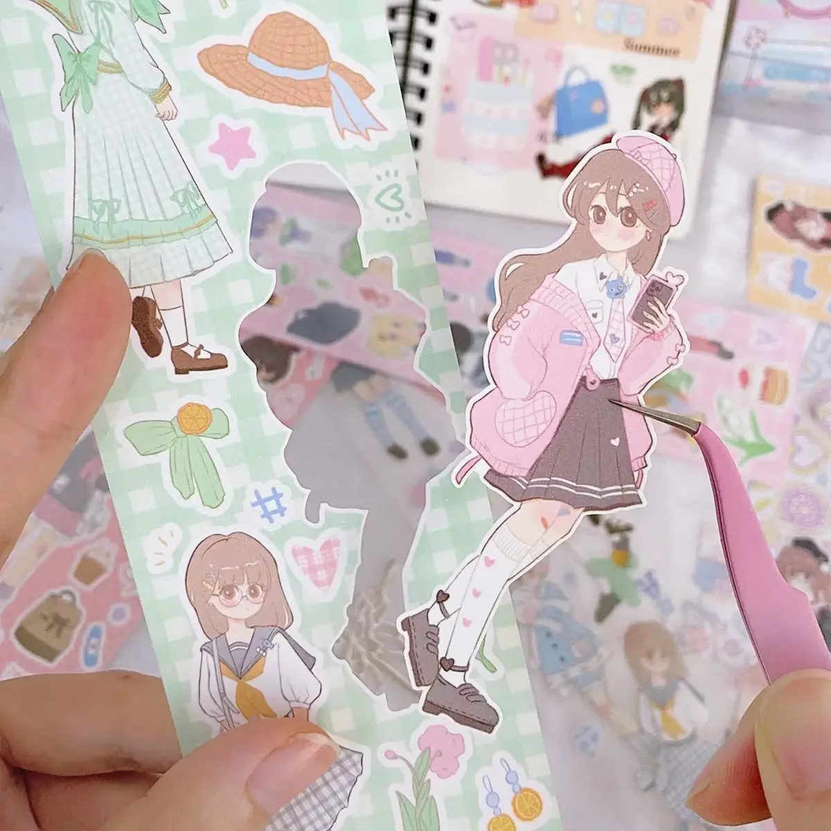 Sticker Girl Series Graffiti Cute Character Hand Account Guka DIY Mobile Phone Case Decoration