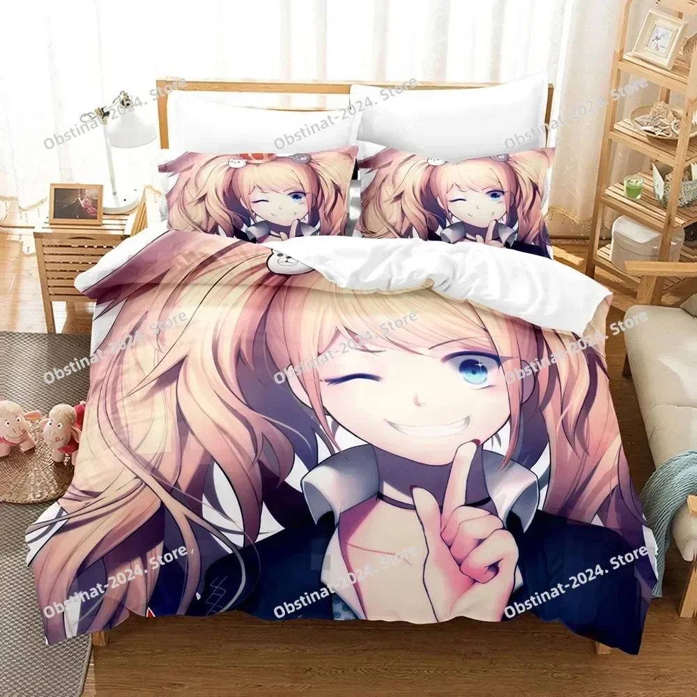 

3D Anime Danganronpa Bedding Set Printed With Pillowcase Duvet Cover Soft Single Double Queen Super King Size Boys Girls Adults