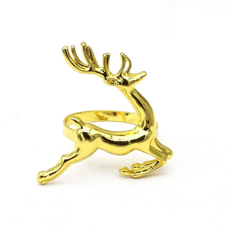 

12PCS Christmas reindeer Napkin rings Metal napkin holder, Home decoration,Table decoration and accessories,New year's decor