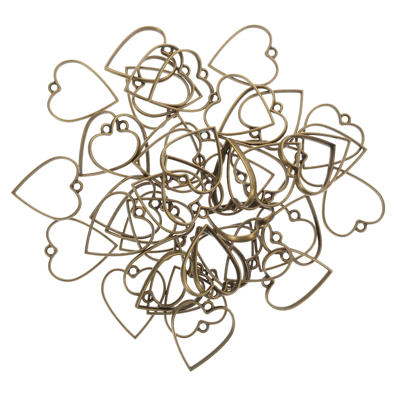 

50Pcs Hollowed Bezel Pendants Resin Epoxy Settings DIY Jewelry Making Charms Alloy Pendant Blanks Craft Accessories