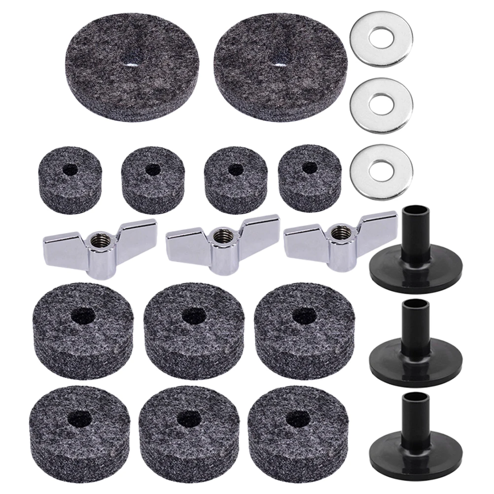 

1 set Non slip Felt Pad for Cymbal Drum Set Durable Metal Seelves Sleeves Dampeners Sound Quality Practical Kit Accessories