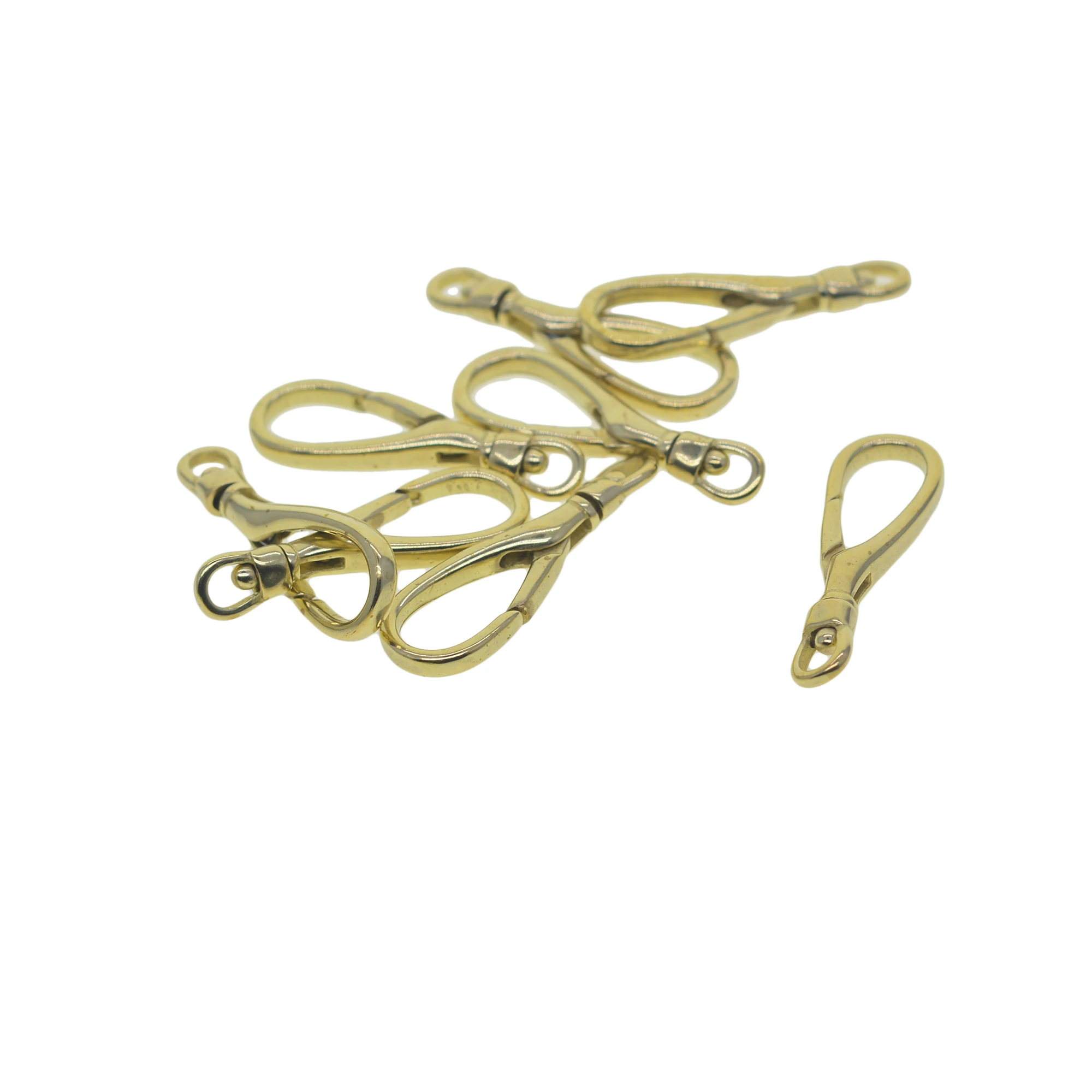 10 pcs 31mm new design Korea mini small Solid brass drop Pocket Watch Swivel Clip Chain spring Snap Hook Buckle  DIY