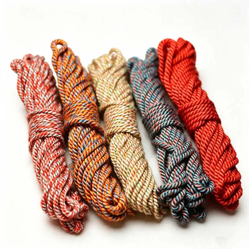 1.5mm Colorful Cotton Cord for Tassel Hand Twisted Threads Multi Colors C20
