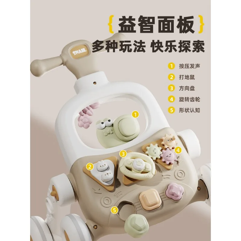 مشاية أثرية للمشي للأطفال والرضع، لعبة دفع يدوية، أرجل على شكل حرف O، متعددة الوظائف #3