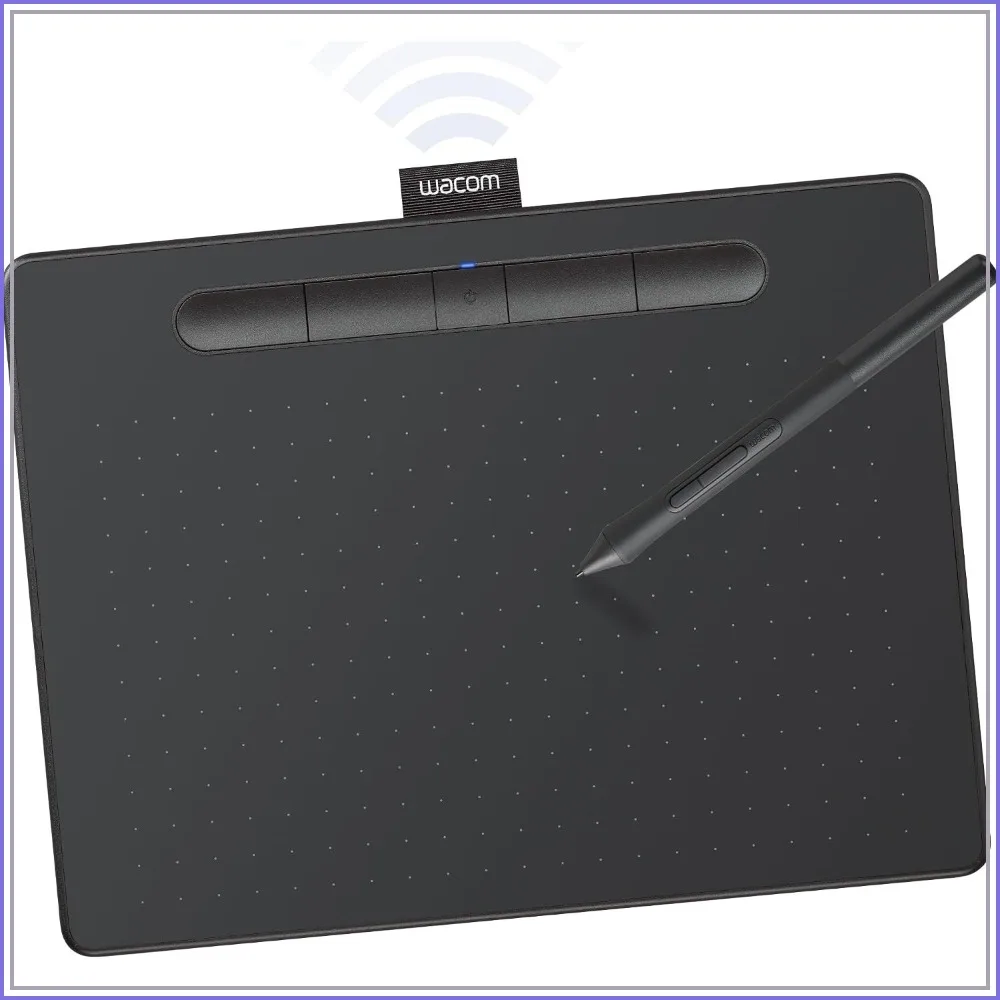 Graphics Drawing Tablet with Bluetooth, 4 Customizable ExpressKeys, Compatible with Chromebook Mac OS Android Windows - Black