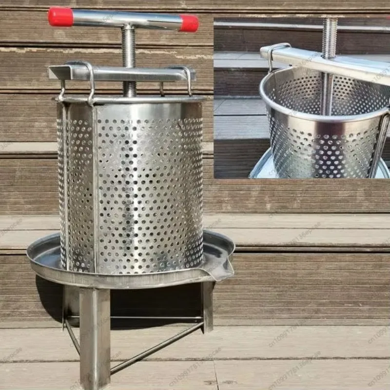 Honey Press Stainless Steel 304 Thickening Wax Press Honey Filter Small Household Honey Press