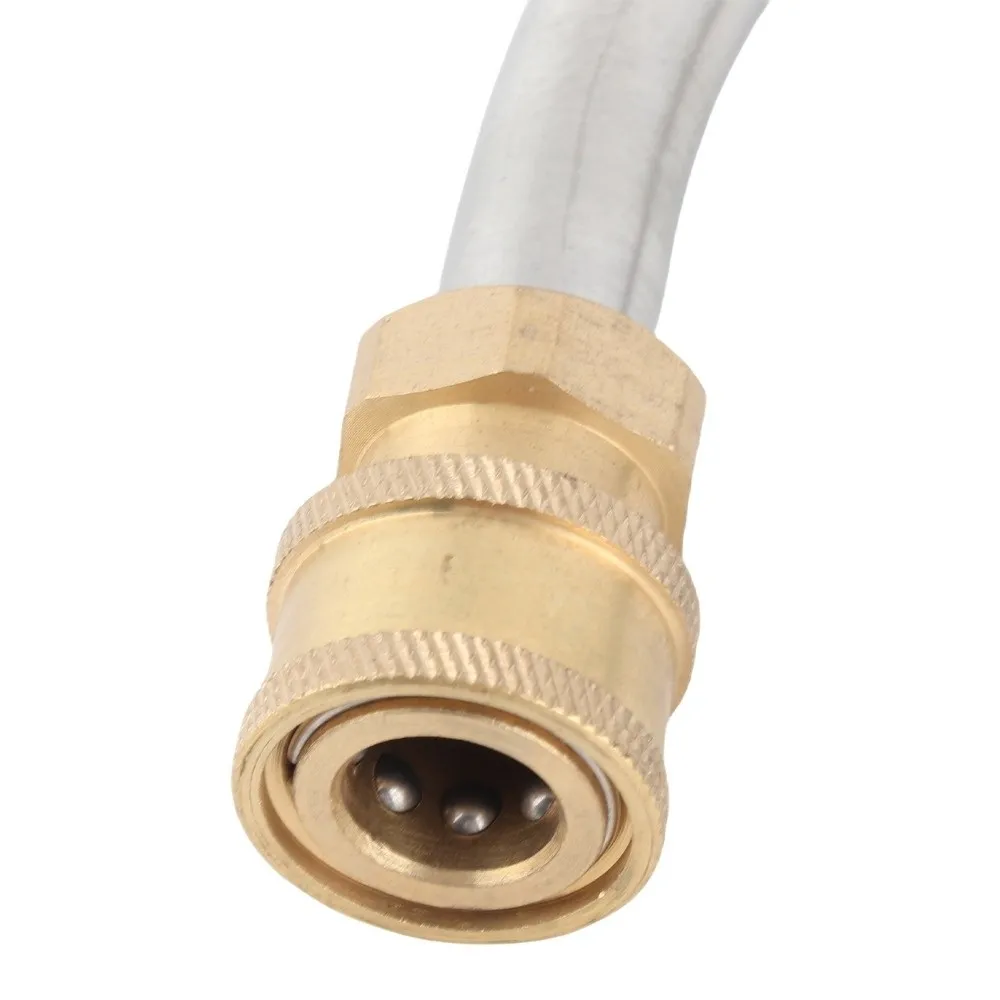 U Shaped Pressure Washer Extension Wand 5000psi Stainless Steel and Brass Pressure Washer Curved Rod with 5 Nozzles