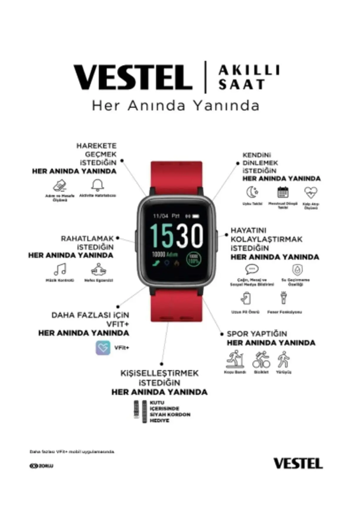 Smart Watch Rood