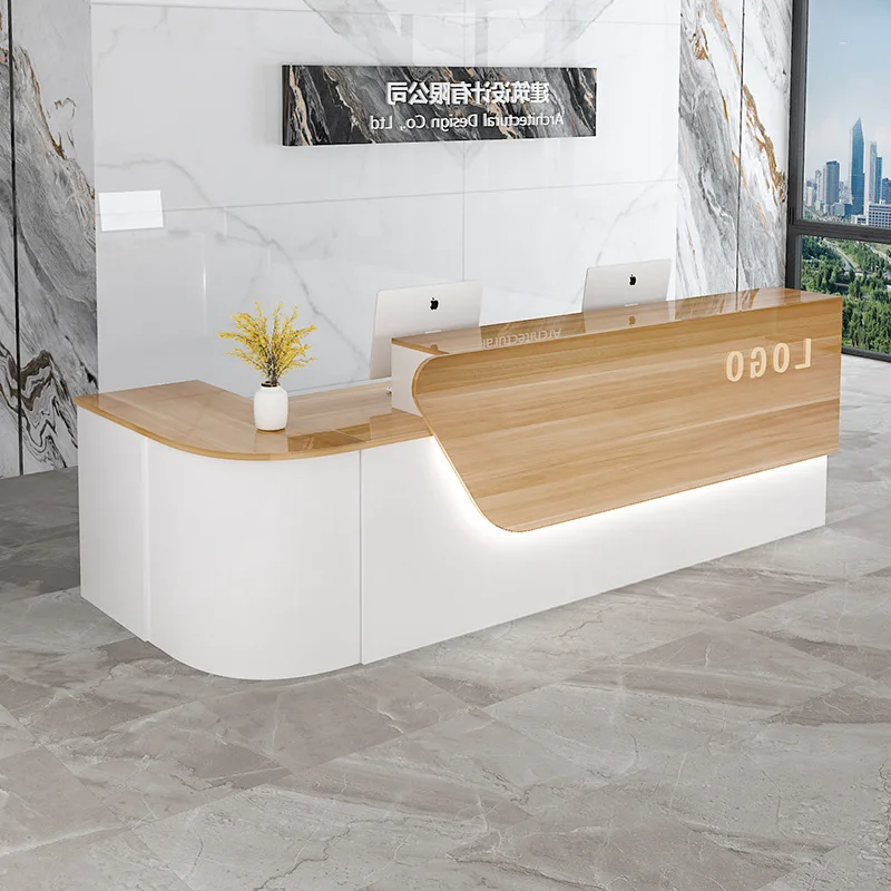 

Corner checkout page Curved bar counter Paint clothing store Beauty salon Reception desk