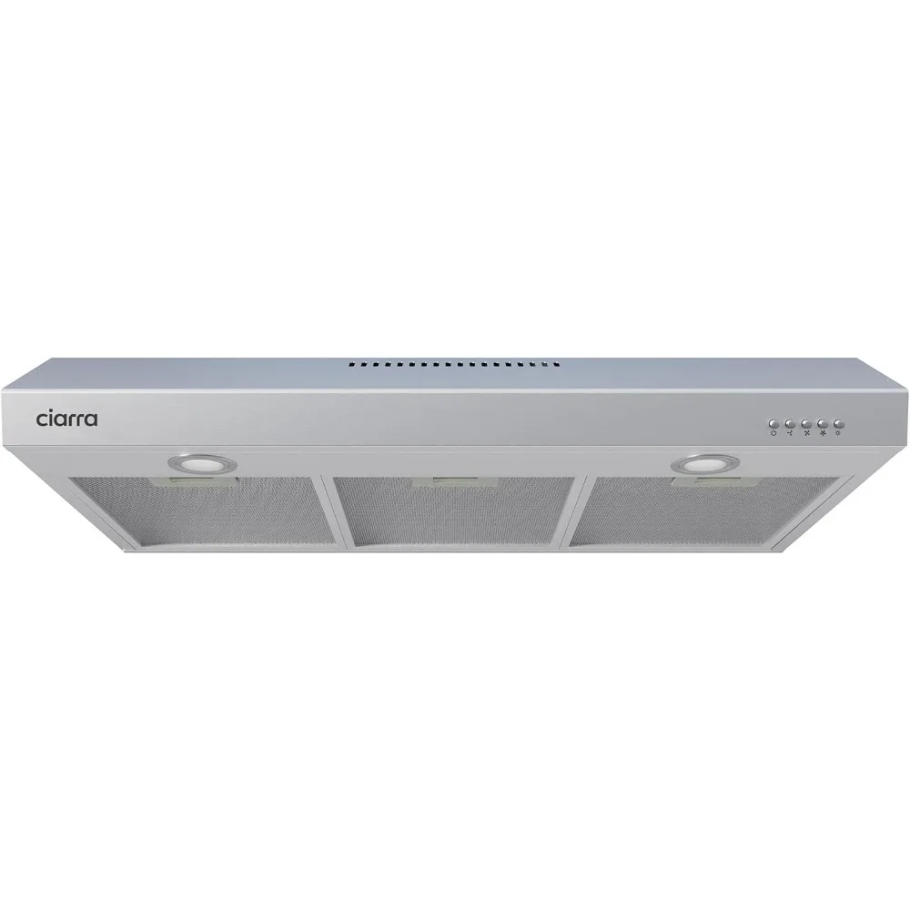 

Under Cabinet Range Hood 30 inch Ductless Convertible Duct, Stove Vent Hood for Kitchen with 3-Speed Exhaust Fan