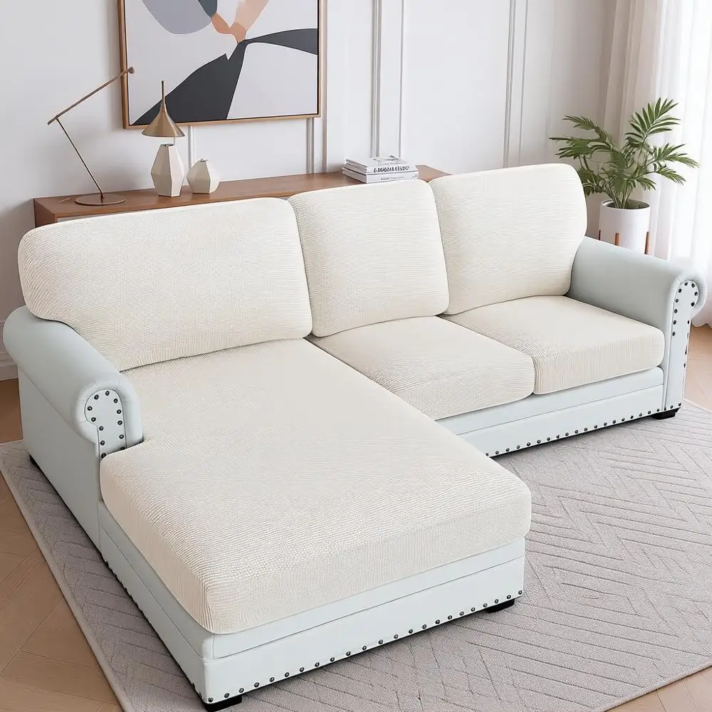 

Чехлы для секционного дивана, 3 предмета, чехлы для подушек сидений, для L-образного дивана, раздельные чехлы для подушек, чехол для дивана-шезлонга или для обеих секций (левая/правая)