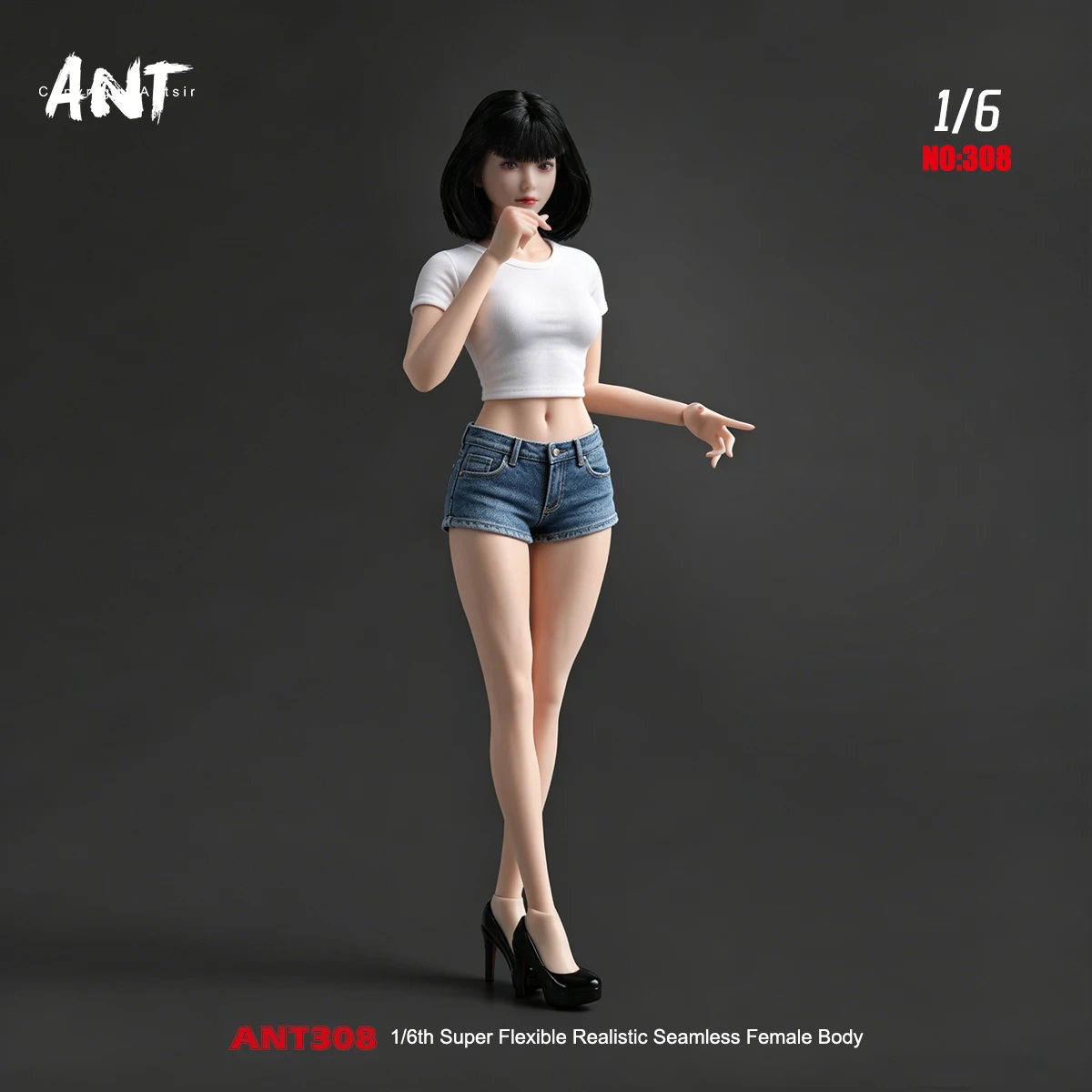 2026 Q4 ANT T308 1/6 Maßstab Muskel-Frauenkörper Nahtlos Breite Schultern Schlanke Taille 12 Zoll Flexibler Actionfigur-Körper