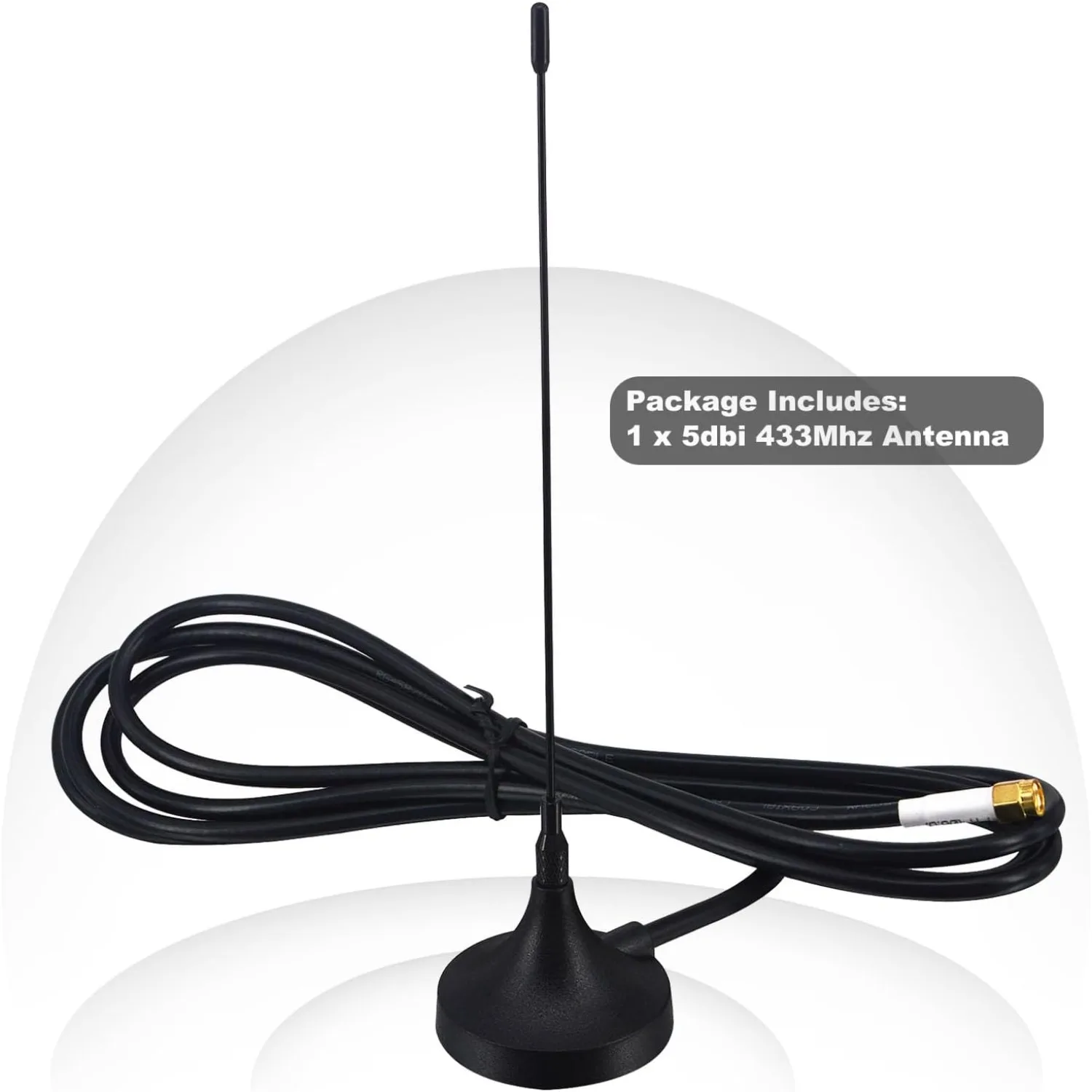 433MHz Omnidirectional Small Suction Cup Antenna RG174 3m 5DB SMA Male Connector for Meter Reading and Data Transmission Module