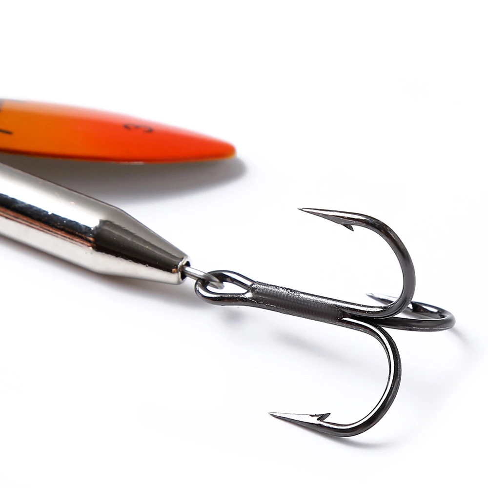 FTK Fishing Lure Brass Spinner Lure Material Long Cast Double Piece With Treble Hook Spoon Bait Carp Fishing  Accessories