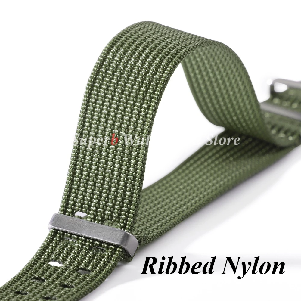리브드 시계 스트랩 20mm 22mm 나일론 시계 밴드 세이코 오메가 시계 액세서리 군용 시계 밴드 스포츠 팔찌