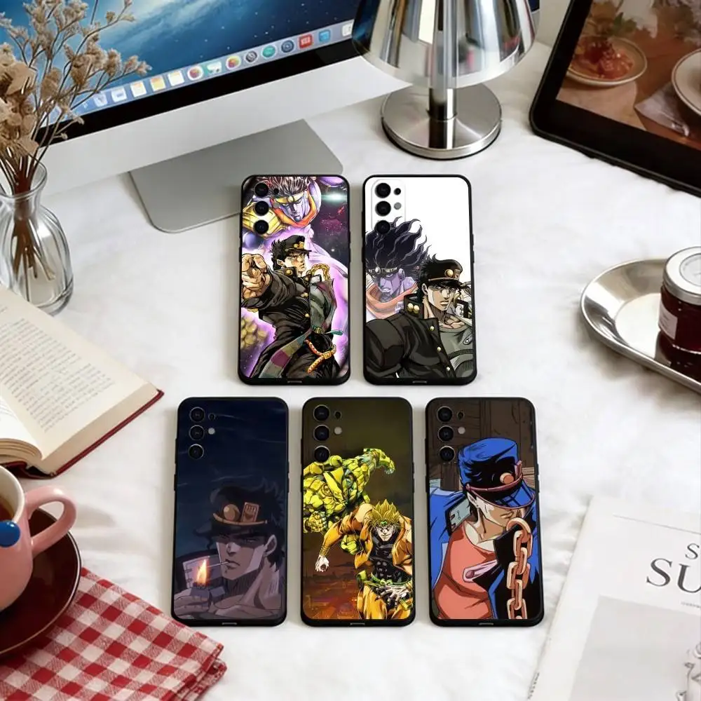 JoJo Bizarre Adventure Phone Case For Samsung S25,S24,S21,S22,S23,S30,Ultra,S20,Plus,Fe,Lite,Note,10,Soft Black Cover