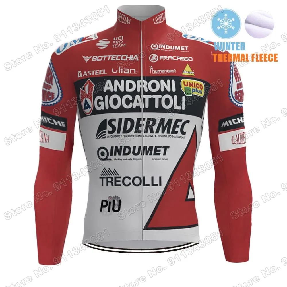 Winter Androni Team 2021 Cycling Jersey Set Cycling Clothing Suit Mens Long Sleeve MTB Bike Road Pants Bib Ropa Ciclismo