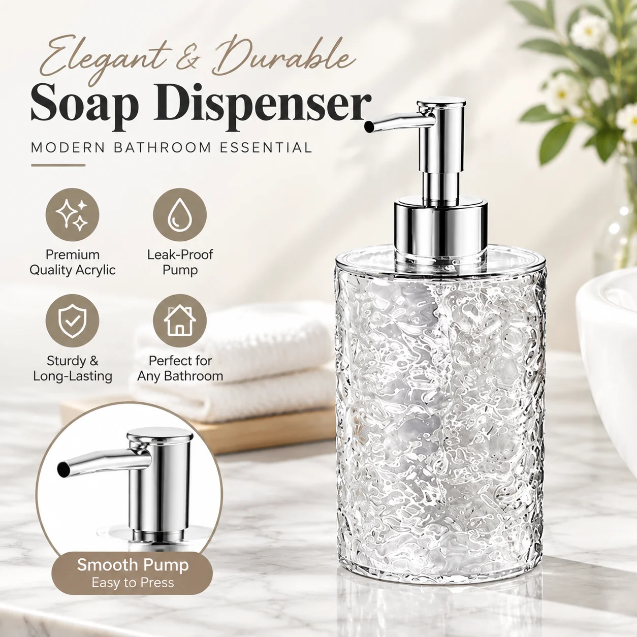 Dry Shampoo Travel - Luxury Foaming Shampoo Dispenser Bottle Travel