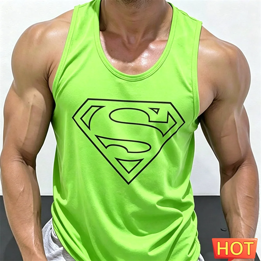 Summer fitness vest men round neck sleeveless T-shirt Hard guy gym tank top men quick-dry men's t-shirts tank tops Cheap clothes