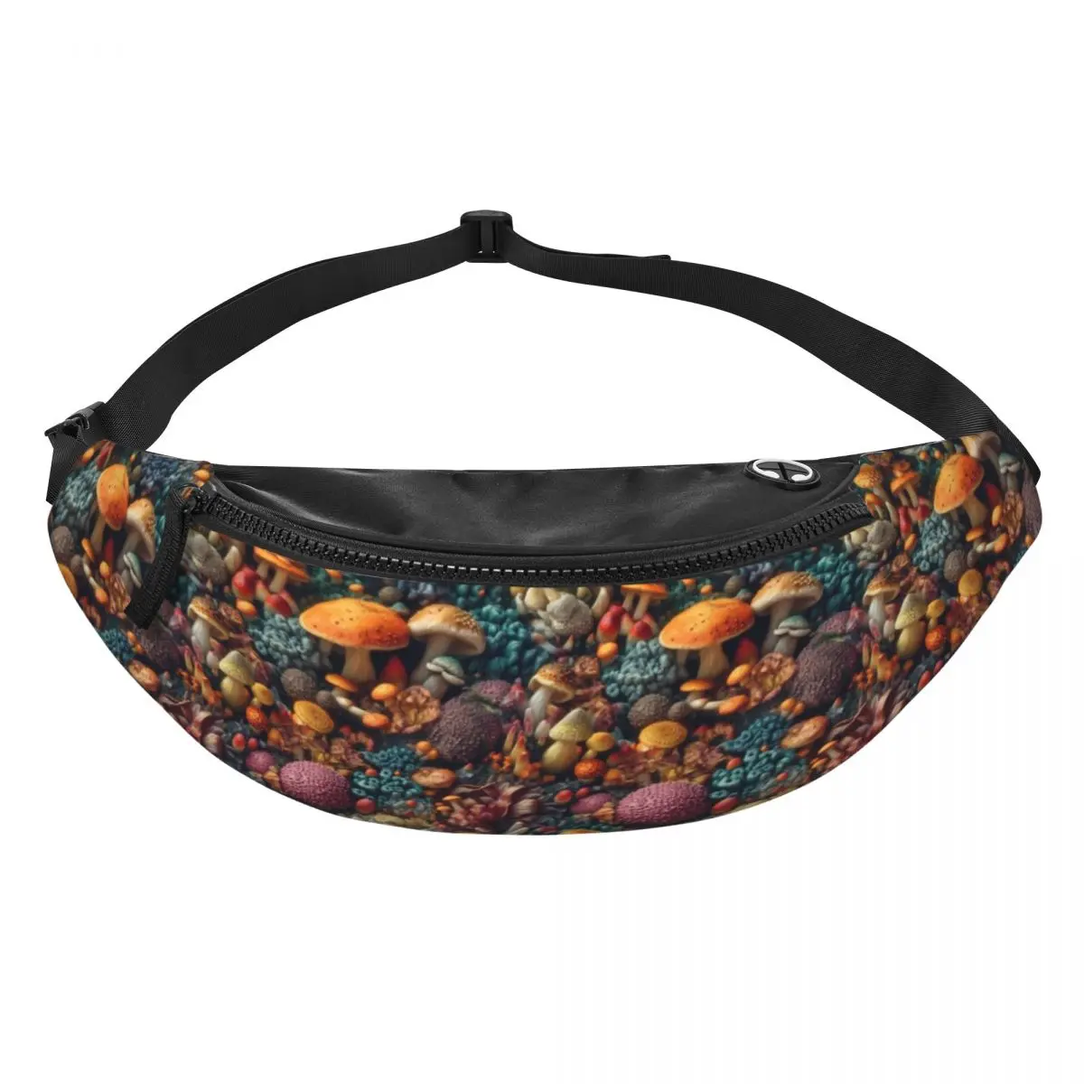 Custom Wild Mushrooms Collection Fanny Pack for Women Men Fashion Crossbody Waist Bag Cycling Camping Phone Money Pouch