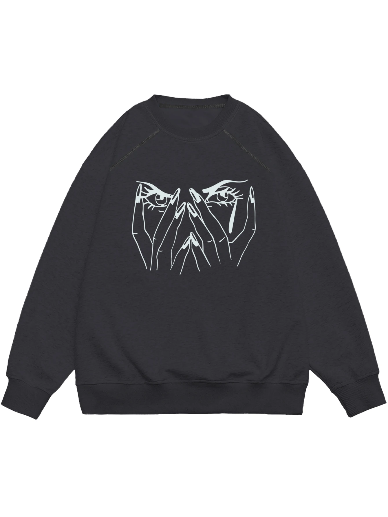 

Women's fashion figures face cover printed round neck pullover sweatshirt Autumn winter women's rotator cuff sweatshirt hoodies