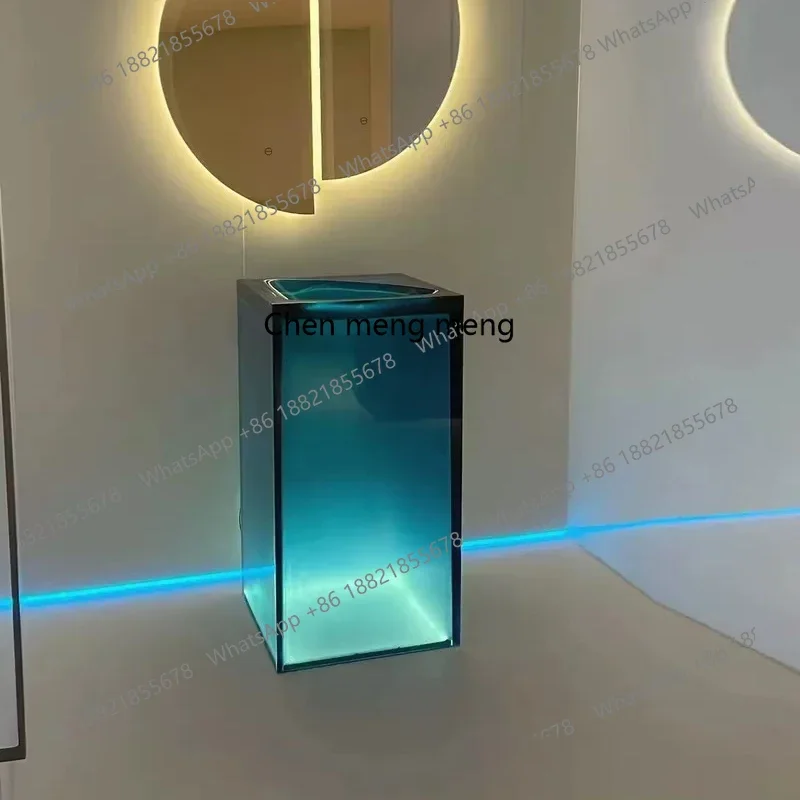 X  Transparent column basin, household integrated floor type, balcony courtyard, washing basin