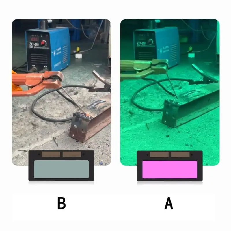 Soldador de cara completa con atenuación automática, máscara protectora de soldadura antiluz fuerte, tipo dividido, transpirable y aislante térmico