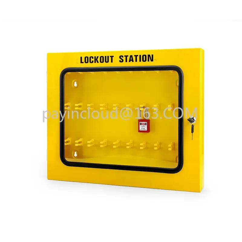 Energy Isolation Loto Lock and Tag Wall-Mounted Cluster Yellow Security Lock Management Station X08