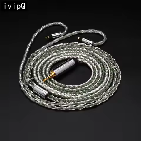 ivipQ -511 16 Core Silver Plated Earphone Upgrade Cable,With QDC/MMCX/2PIN/TFZ/3.5/4.4/ For F1 MK4 Tangzu Letshuoer S12 PRO