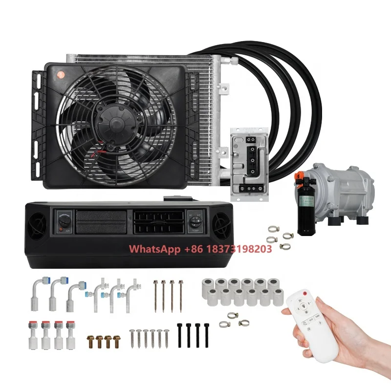 24V Electric Marine Ac Rv Mini Split Parking Cooler Back Wall Air Conditioner System for Trucks Travel Trailer Motorhomes
