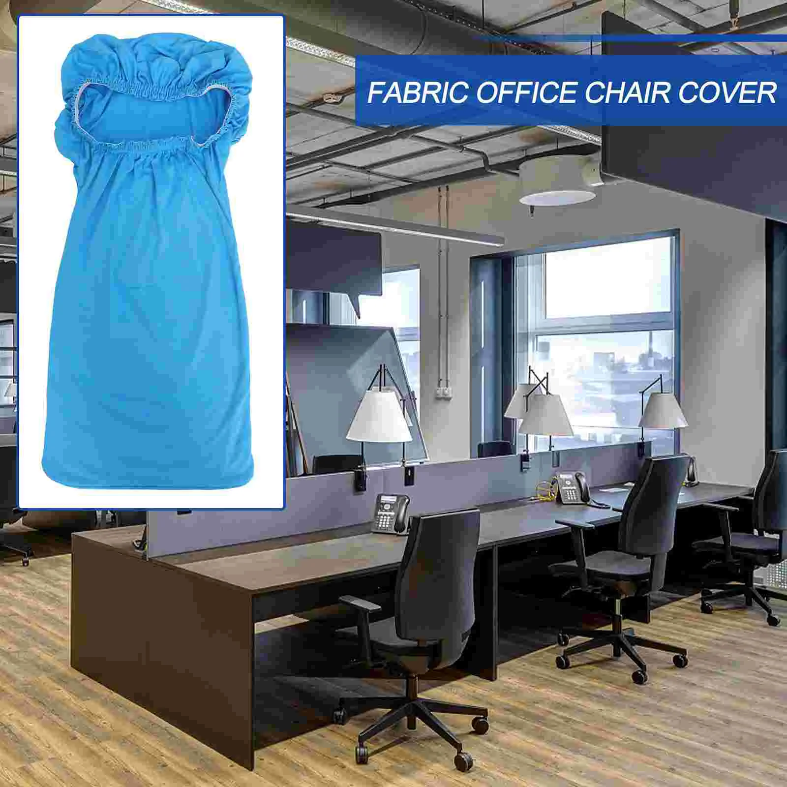 Black Couch Cover Cloth Office Chair Desk Protective Case Slipcover Blue Fabric