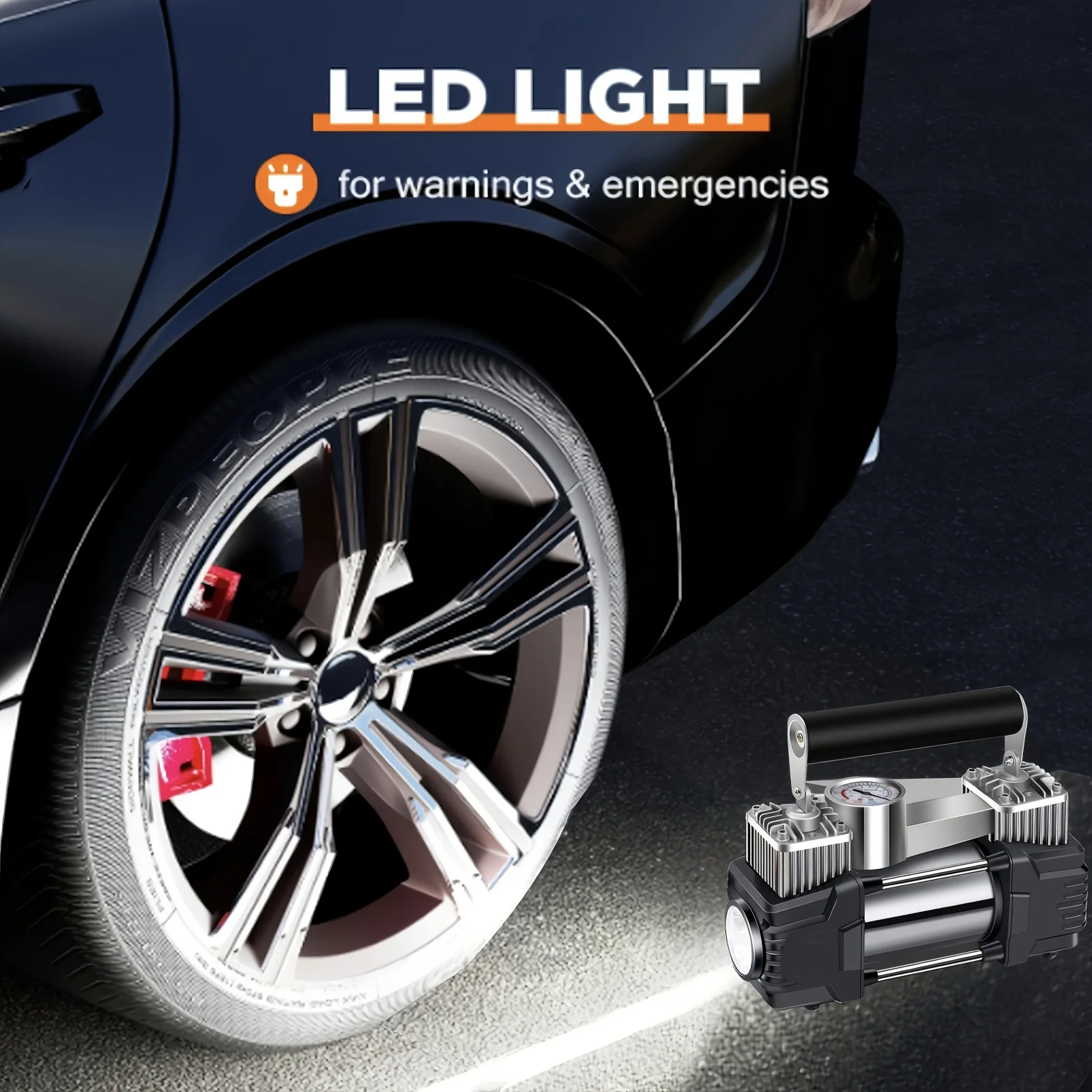 الانتقال كاتب مع منفاخ لإطارات السيارة 150PSI مضخة هواء للسيارة 12 فولت ولاعة السجائر ضاغط الهواء لسيارة دراجة نارية دراجة كرات #5