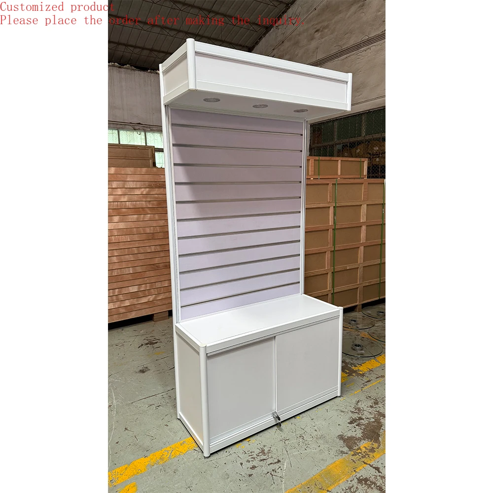 

Custom.High Quality Mobile Phone Store Furniture Smart Phone Display Shelf with Slat Wall Display
