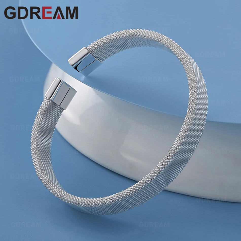 

Gdream 925 Sterling Silver Mesh Bangle, Exquisite And Cute Wedding Party Jewelry For Women.