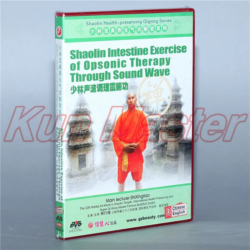 Shaolin-disco Qigong que conserva la salud, Subtitle en inglés, 1 DVD, Shaolin, ejercicio de terapia Opsonic a través de la onda de sonido