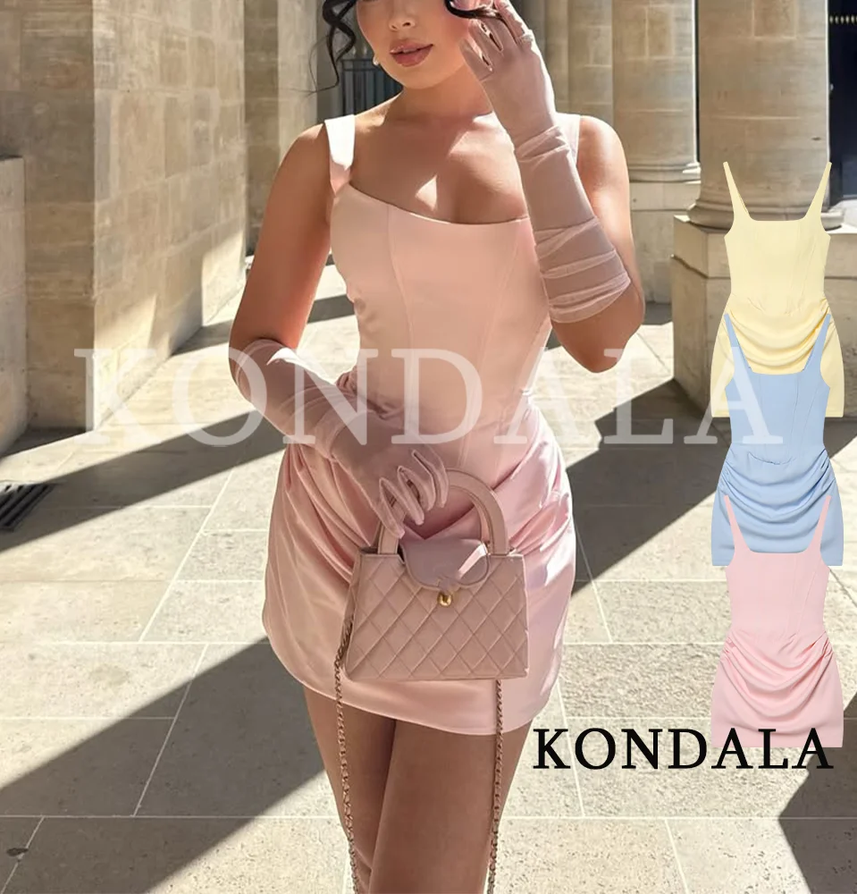 Vestido Corto Elegante de Verano KONDALA para Mujer, Vestido Chic con Tirantes para Vacaciones, Nuevo Modelo 2026, Vestido Ajustado y Moderno para Dama
